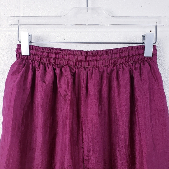 Vintage 80s Boho‎ Track Suit Swishy Purple Floral Geometric Pattern Medium - Picture 10 of 14